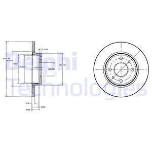 DELPHI Тормозной диск BG2466