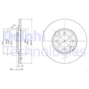 DELPHI Тормозной диск BG2508