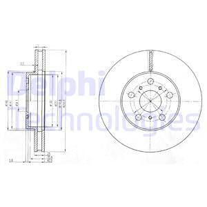 DELPHI Тормозной диск BG2711