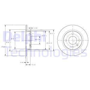 DELPHI Тормозной диск BG2732