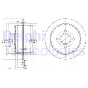 DELPHI Тормозной диск BG2781