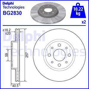 DELPHI Тормозной диск BG2830