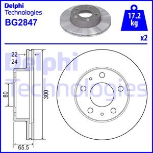 DELPHI Тормозной диск BG2847