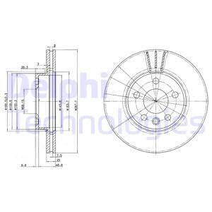 DELPHI Тормозной диск BG3025