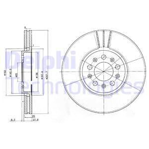 DELPHI Тормозной диск BG3035