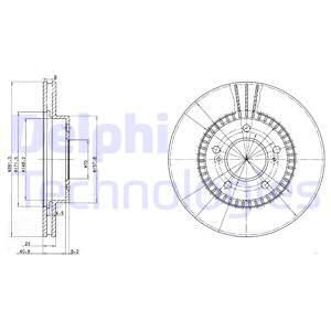 DELPHI Тормозной диск BG3061