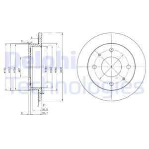 DELPHI Тормозной диск BG3337