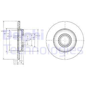 DELPHI Тормозной диск BG3416C