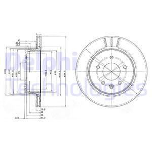 DELPHI Тормозной диск BG3542