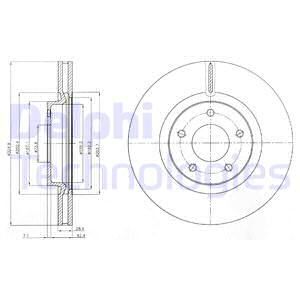 DELPHI Тормозной диск BG3544