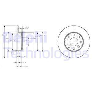 DELPHI Тормозной диск BG3567