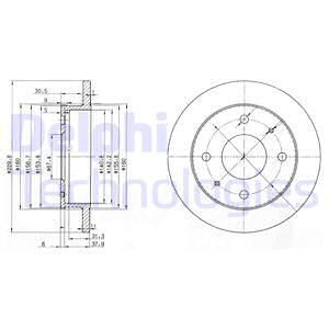 DELPHI Тормозной диск BG3618