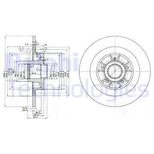 DELPHI Тормозной диск BG3686