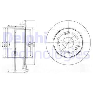 DELPHI Тормозной диск BG3745