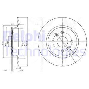 DELPHI Тормозной диск BG3804