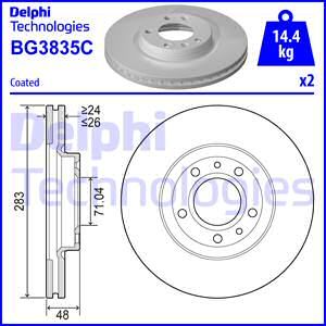 DELPHI Тормозной диск BG3835C