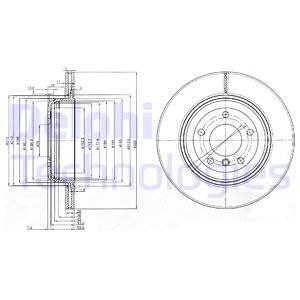 DELPHI Тормозной диск BG3872