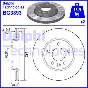 DELPHI Тормозной диск BG3893
