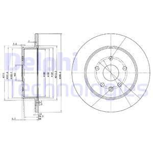 DELPHI Тормозной диск BG3907