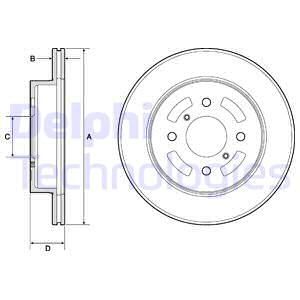 DELPHI Тормозной диск BG3941