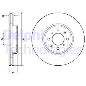 DELPHI Тормозной диск BG3970