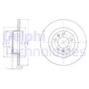 DELPHI Тормозной диск BG4085