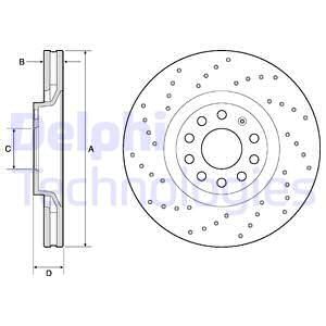 DELPHI Тормозной диск BG4086