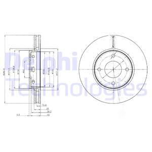 DELPHI Тормозной диск BG4127