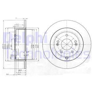 DELPHI Тормозной диск BG4136