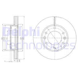 DELPHI Тормозной диск BG4137