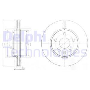 DELPHI Тормозной диск BG4187