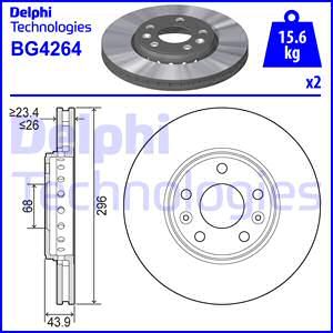 DELPHI Тормозной диск BG4264
