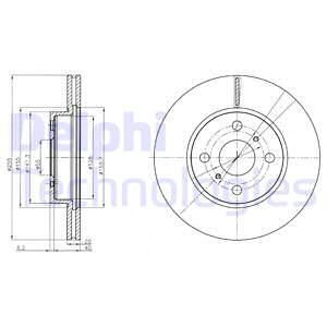 DELPHI Тормозной диск BG4274