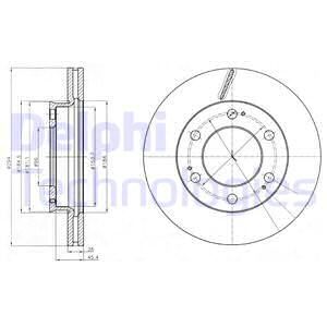 DELPHI Тормозной диск BG4286