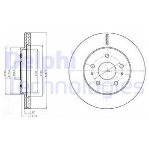 DELPHI Тормозной диск BG4326