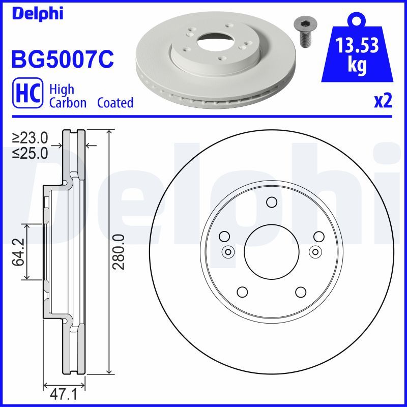 DELPHI Piduriketas BG5007C