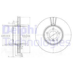 DELPHI Тормозной диск BG9008