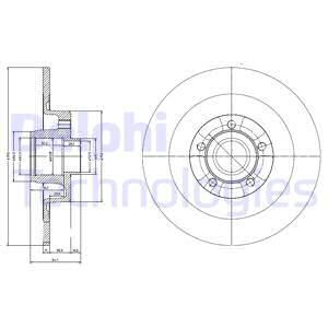 DELPHI Тормозной диск BG9024RSC