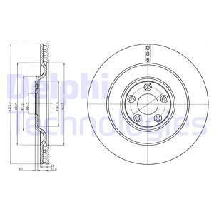 DELPHI Тормозной диск BG9103