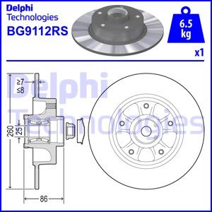 DELPHI Тормозной диск BG9112RS