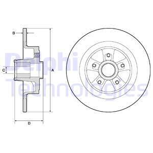 DELPHI Тормозной диск BG9136RSC