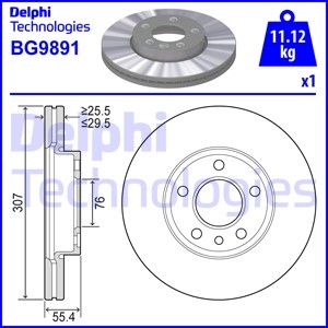 DELPHI Тормозной диск BG9891