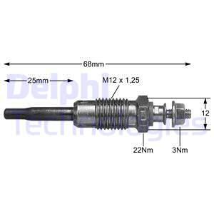 DELPHI Свеча накаливания HDS366