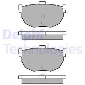DELPHI Комплект тормозных колодок, дисковый тормоз LP1072