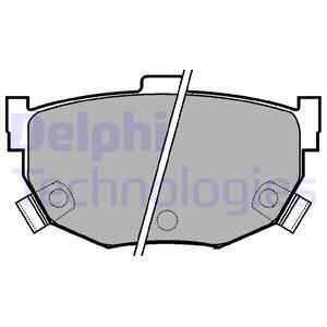 DELPHI Комплект тормозных колодок, дисковый тормоз LP1073