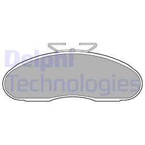 DELPHI Комплект тормозных колодок, дисковый тормоз LP1098