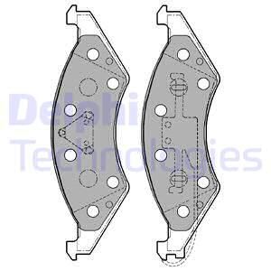DELPHI Комплект тормозных колодок, дисковый тормоз LP1178