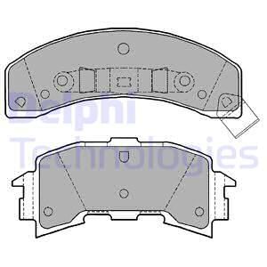 DELPHI Комплект тормозных колодок, дисковый тормоз LP1198