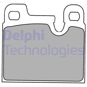DELPHI Комплект тормозных колодок, дисковый тормоз LP1230