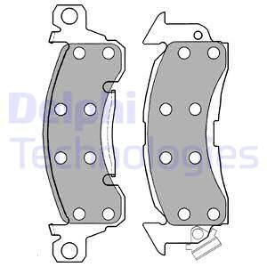 DELPHI Комплект тормозных колодок, дисковый тормоз LP1256